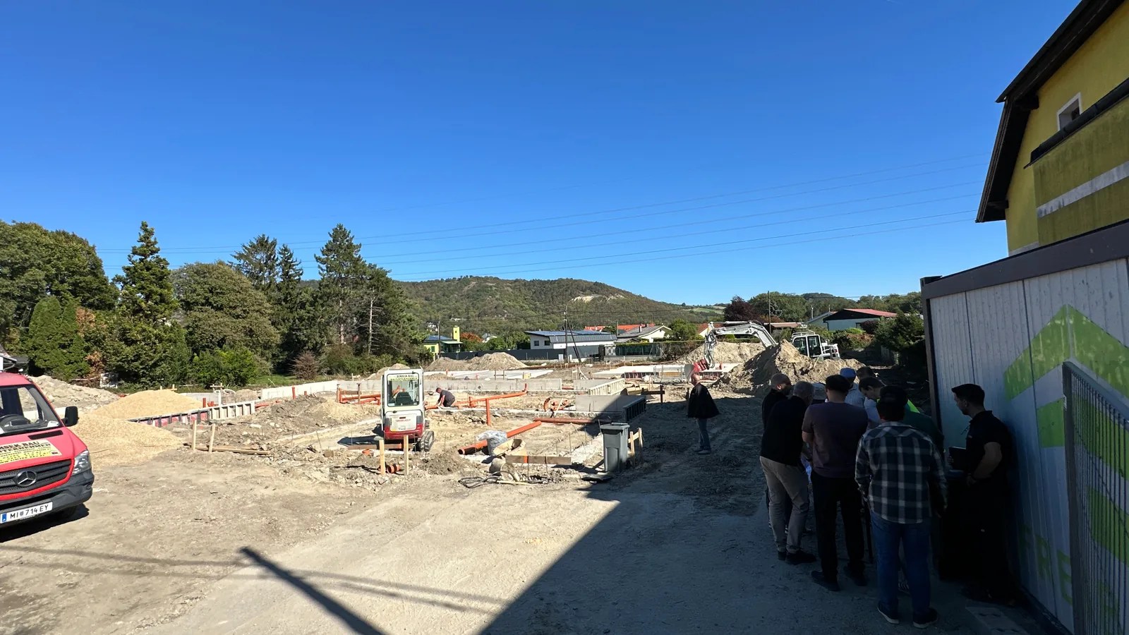 Blick über die gesamte Baustelle an den Mühlen 38